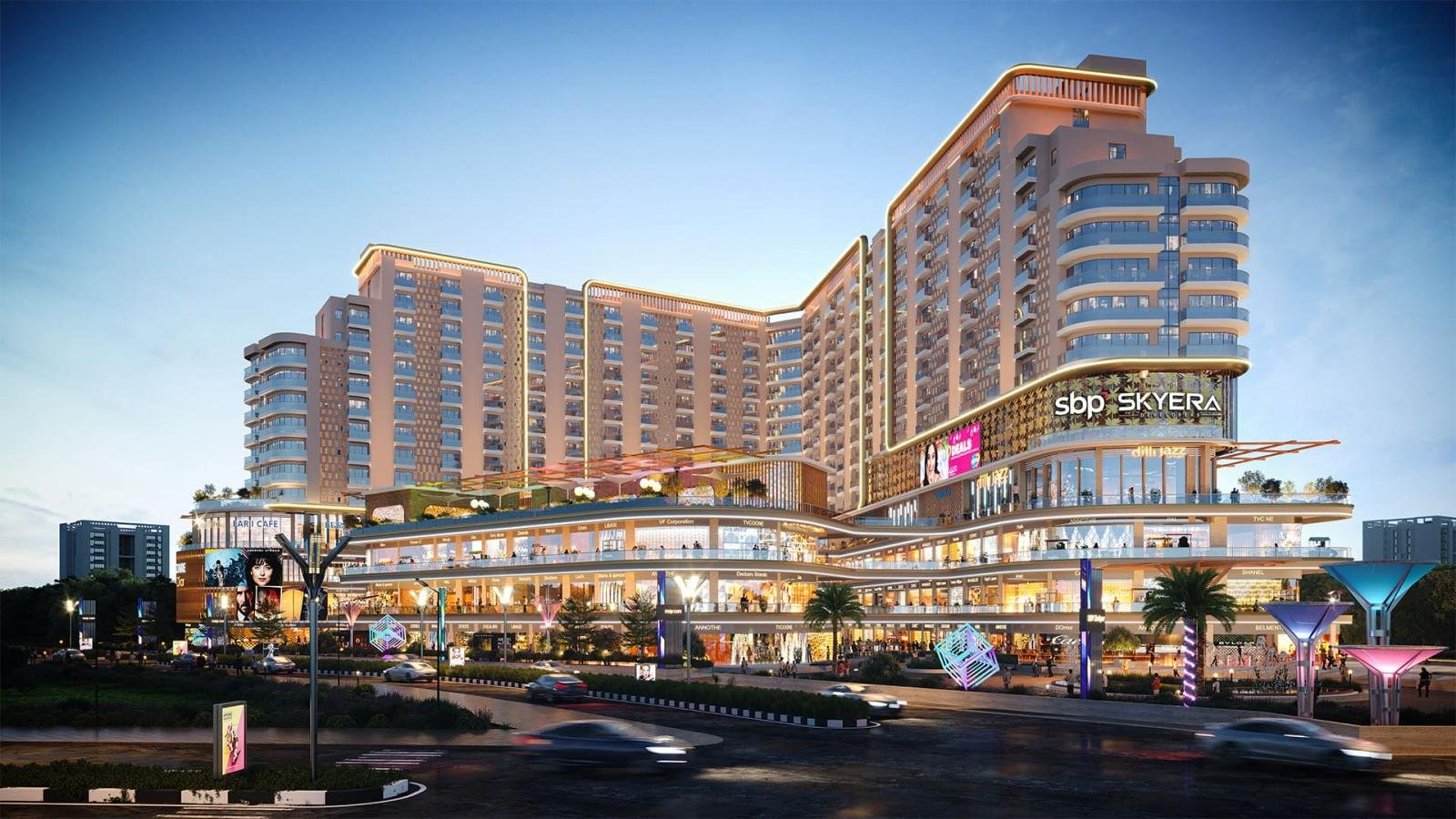 RIO ONE elevation on VIP Road, Zirakpur