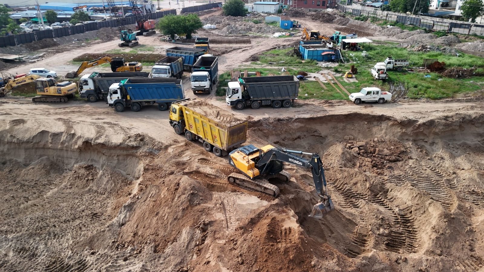Aerial view of the RIO ONE construction site, Zirakpur